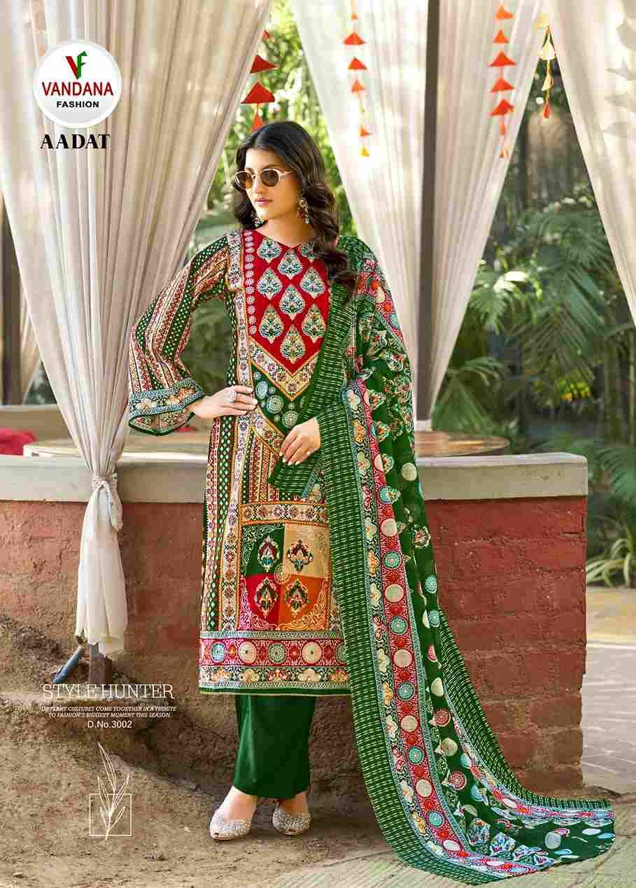 Aadat Vol-3 By Vandana Fashion 3001 To 3006 Series Beautiful Festive Suits Stylish Fancy Colorful Casual Wear & Ethnic Wear Viscose Rayon Print Dresses At Wholesale Price