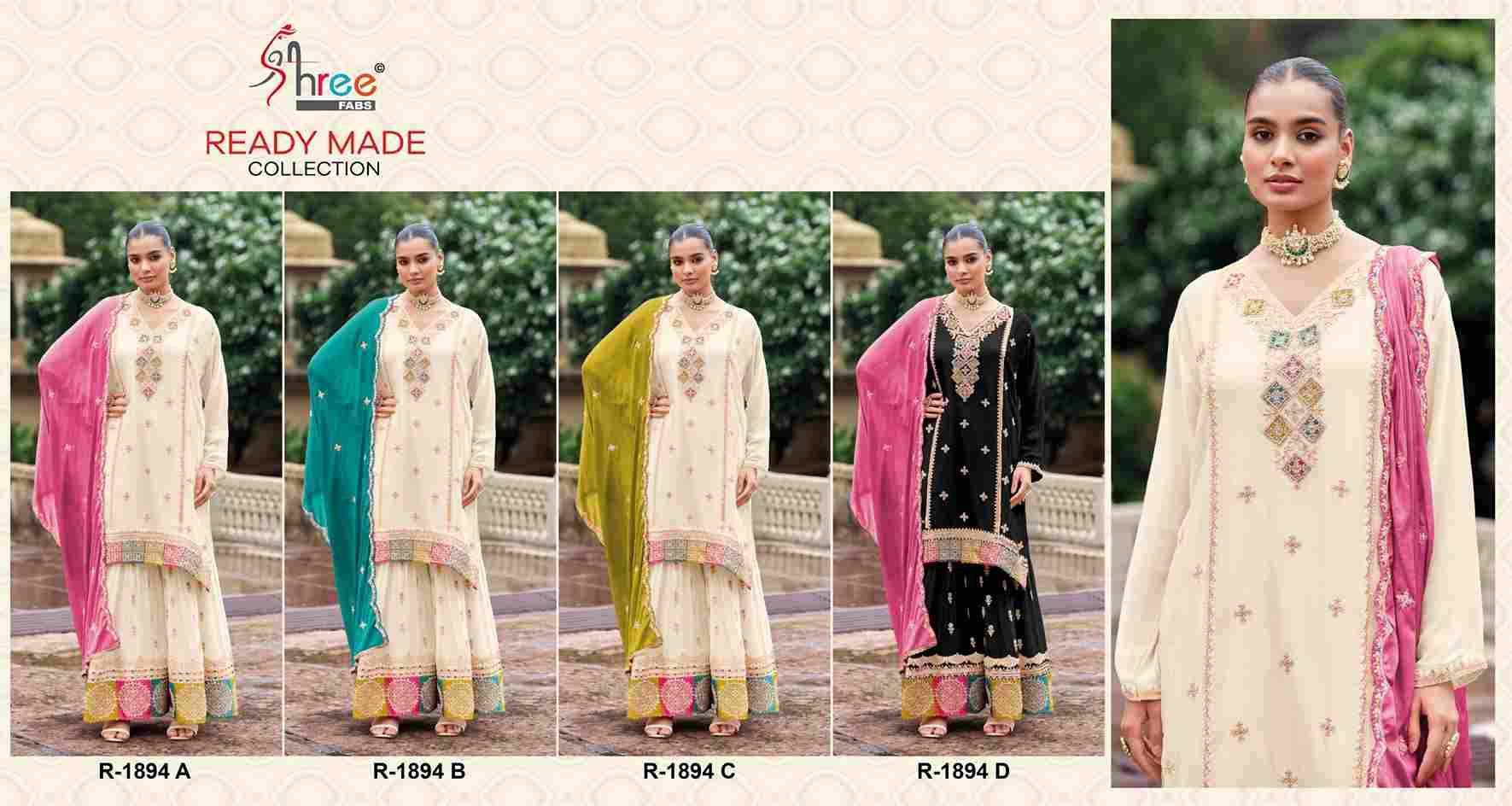 Shree Fabs Hit Design R-1894 Colours By Shree Fabs R-1894-A To R-1894-D Series Designer Pakistani Suits Collection Beautiful Stylish Fancy Colorful Party Wear & Occasional Wear Chinnon Dresses At Wholesale Price