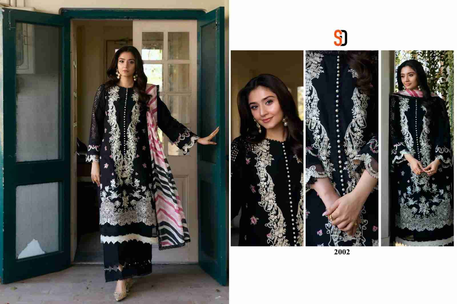 Ombre Vol-2 By Shraddha Designer 2001 To 2004 Series Beautiful Festive Suits Colorful Stylish Fancy Casual Wear & Ethnic Wear Pure Cotton Embroidered Dresses At Wholesale Price