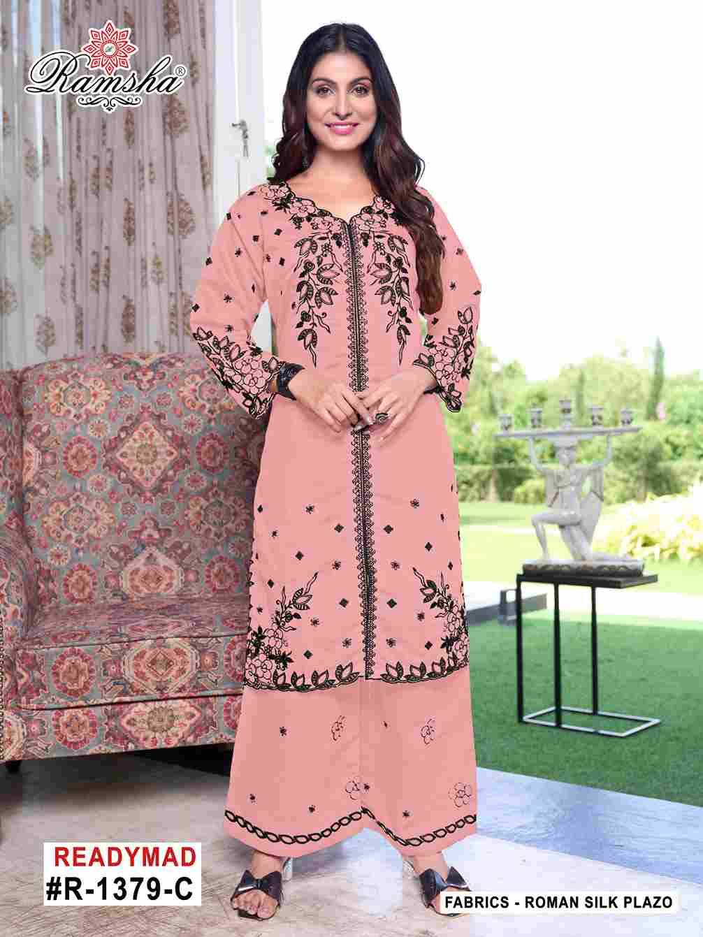 Ramsha 1379 Colours By Ramsha 1379-A To 1379-D Series Designer Pakistani Suits Beautiful Fancy Colorful Stylish Party Wear & Occasional Wear Roman Silk Embroidered Dresses At Wholesale Price