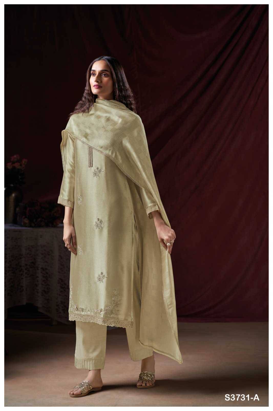Zylee-3731 By Ganga Fashion 3731-A To 3731-B Series Beautiful Festive Suits Colorful Stylish Fancy Casual Wear & Ethnic Wear Pure Bemberg Silk Dresses At Wholesale Price