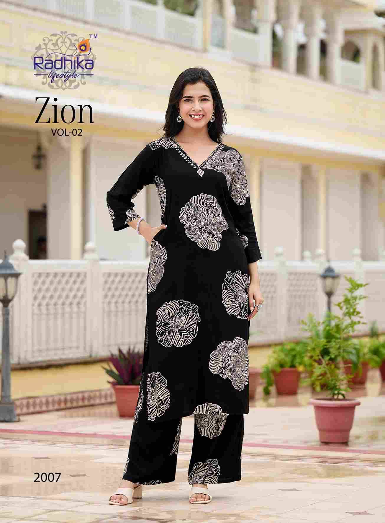 Zion Vol-2 By Radhika Lifestyle 2001 To 2007 Series Designer Stylish Fancy Colorful Beautiful Casual Wear & Ethnic Wear Pure Rayon Co-Ords At Wholesale Price