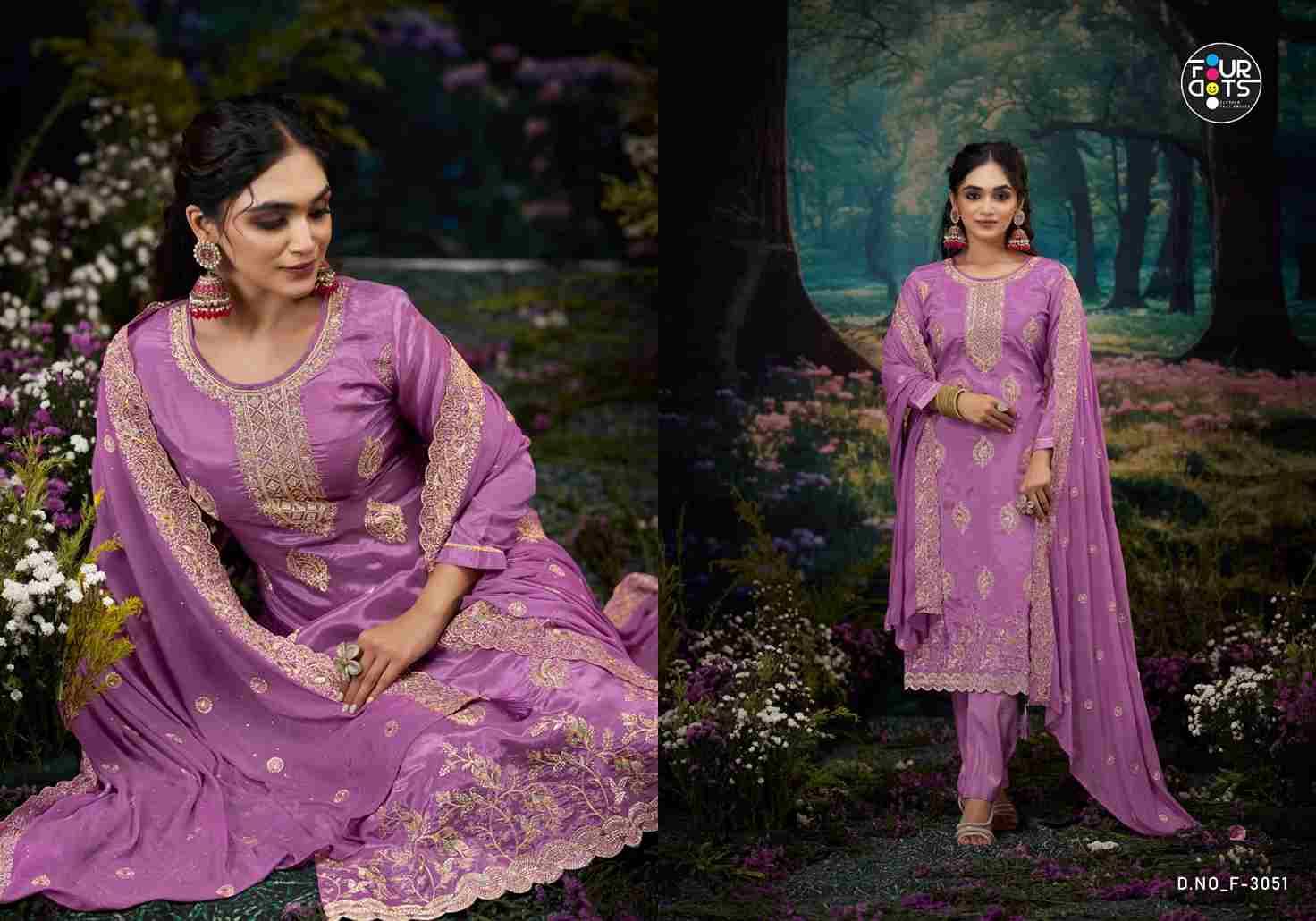 Lipika By Four Dots 3051 To 3054 Series Designer Stylish Fancy Colorful Beautiful Party Wear & Ethnic Wear Collection Organza Dresses At Wholesale Price