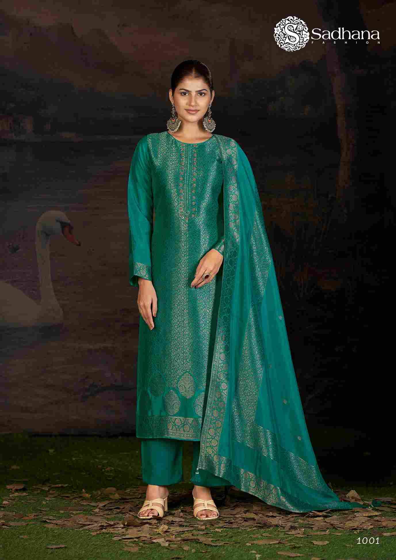 Charvi By Sadhana Fashion 1001 To 1004 Series Designer Festive Suits Beautiful Fancy Stylish Colorful Party Wear & Occasional Wear Pure Muslin Silk Print Dresses At Wholesale Price