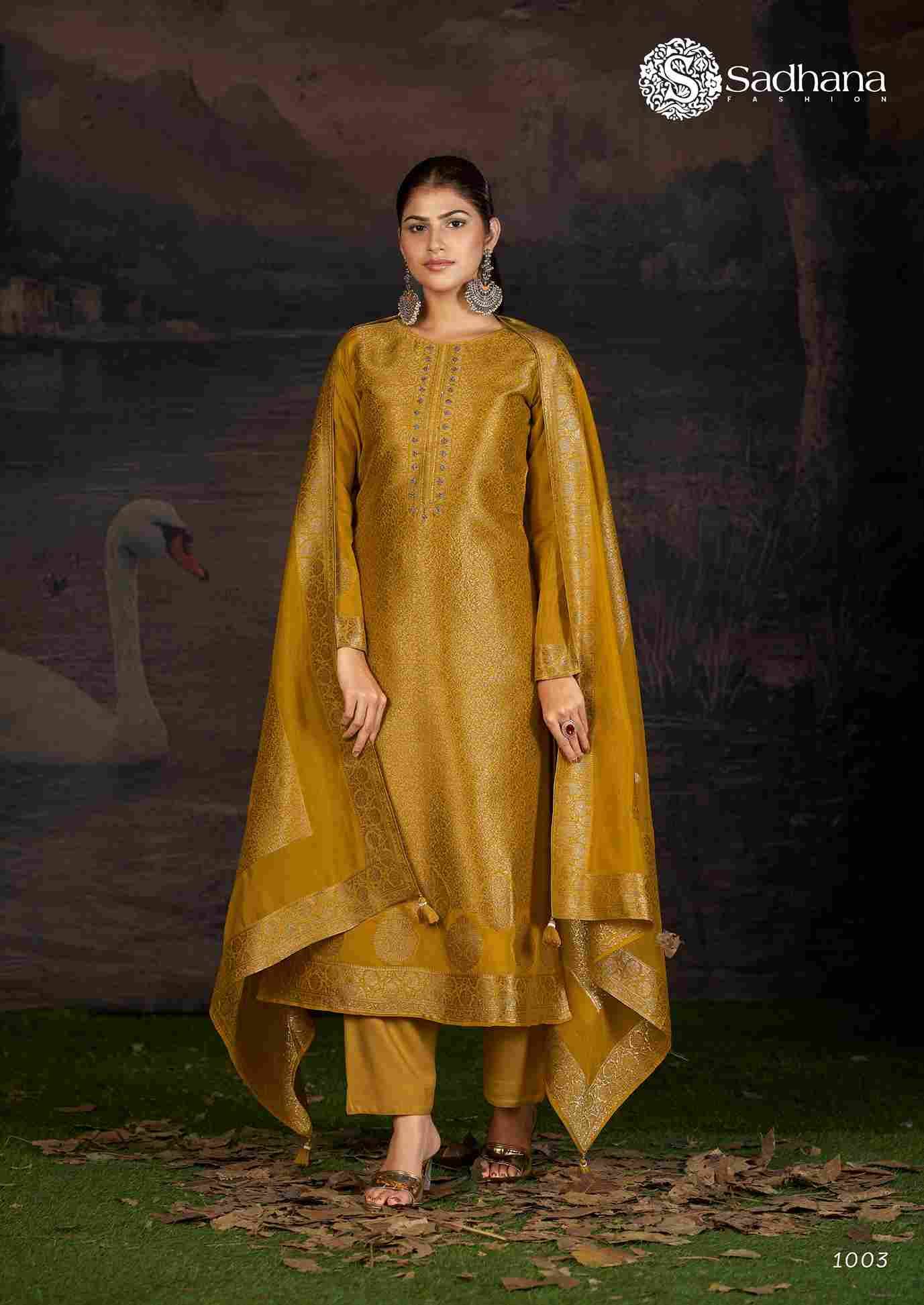 Charvi By Sadhana Fashion 1001 To 1004 Series Designer Festive Suits Beautiful Fancy Stylish Colorful Party Wear & Occasional Wear Pure Muslin Silk Print Dresses At Wholesale Price