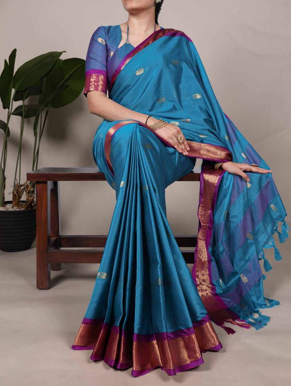 7406 By Fashid Wholesale 7406-A To 7406-D Series Indian Traditional Wear Collection Beautiful Stylish Fancy Colorful Party Wear & Occasional Wear Cotton Silk Sarees At Wholesale Price