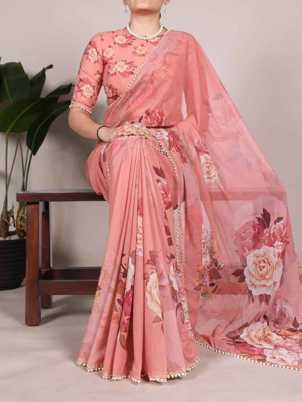 Nirzari By Fashid Wholesale 7007-A To 7007-L Series Indian Traditional Wear Collection Beautiful Stylish Fancy Colorful Party Wear & Occasional Wear Georgette Sarees At Wholesale Price