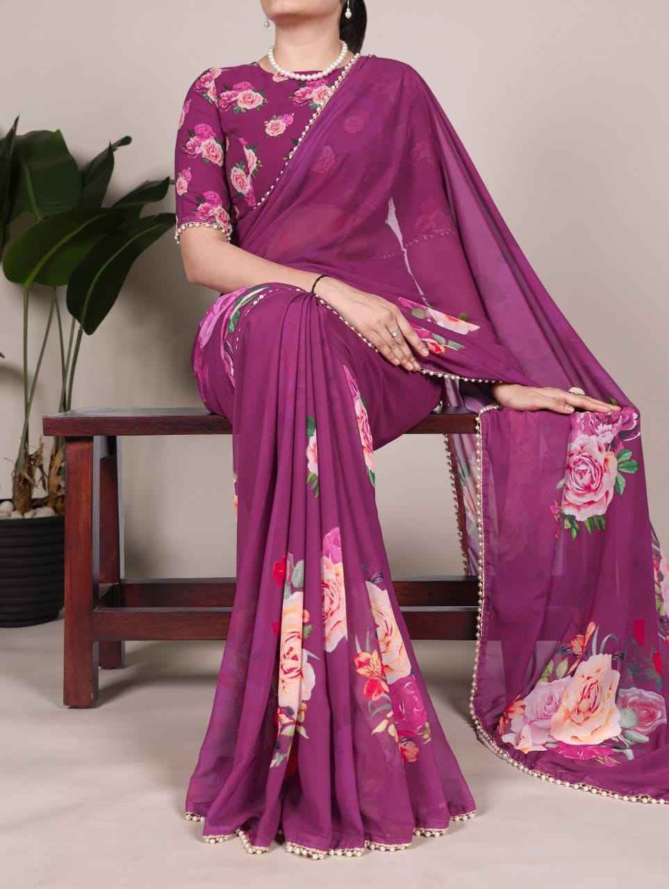 Nirzari By Fashid Wholesale 7007-A To 7007-L Series Indian Traditional Wear Collection Beautiful Stylish Fancy Colorful Party Wear & Occasional Wear Georgette Sarees At Wholesale Price