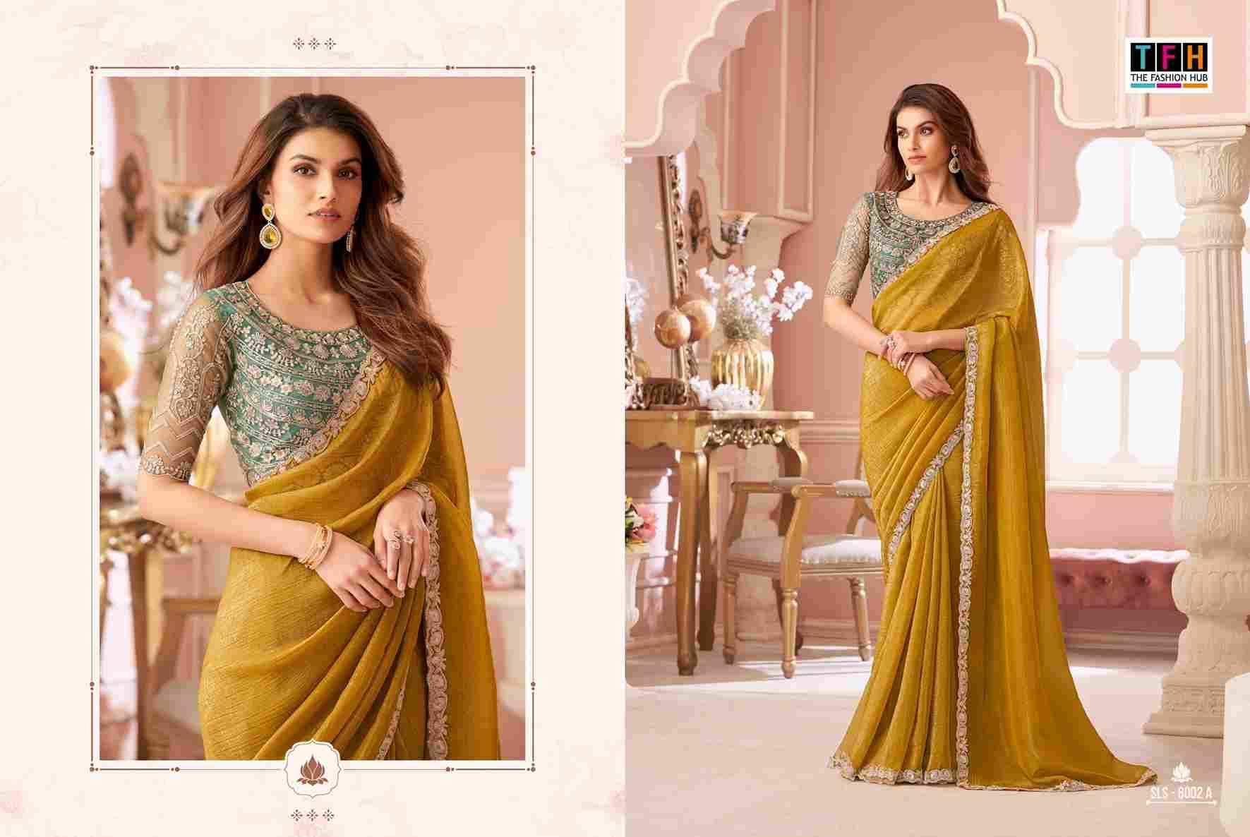 Salsa Style 8002 Colours By TFH 8002-A To 8002-F Series Indian Traditional Wear Collection Beautiful Stylish Fancy Colorful Party Wear & Occasional Wear Georgette Sarees At Wholesale Price