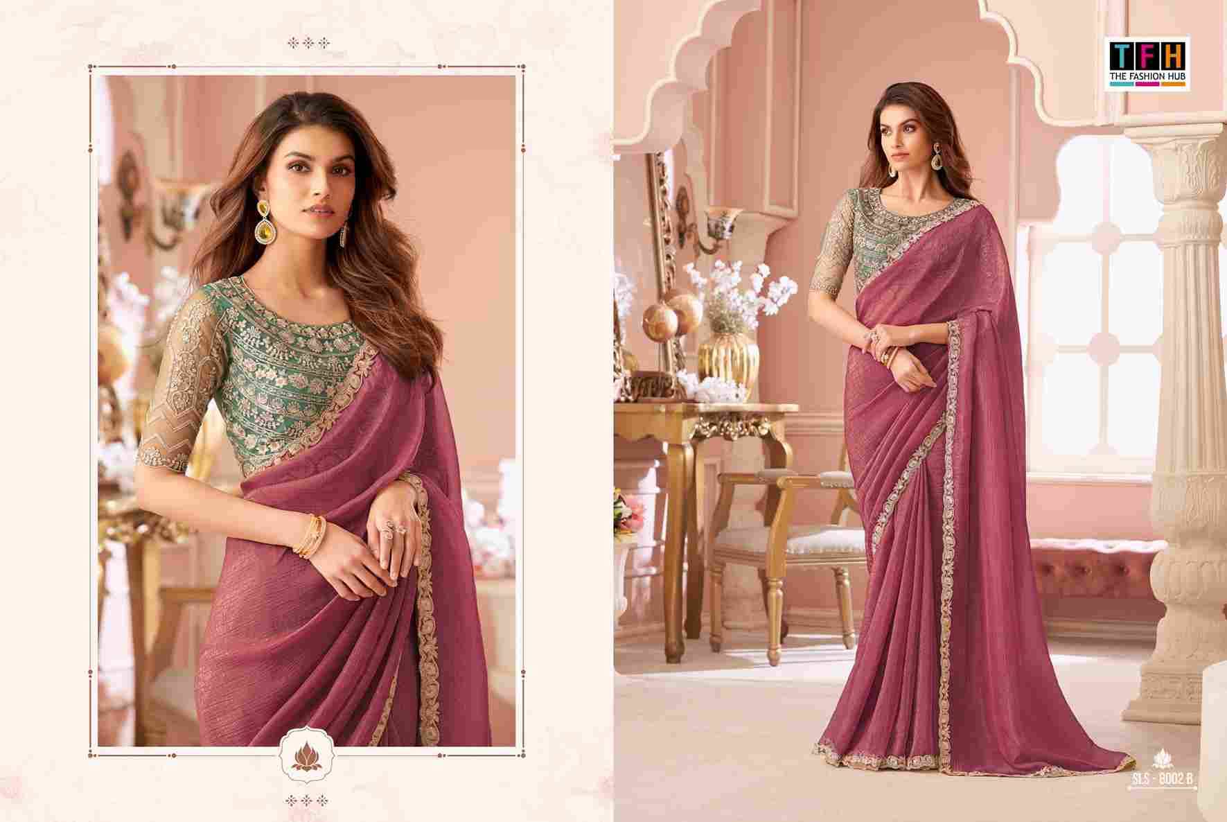 Salsa Style 8002 Colours By TFH 8002-A To 8002-F Series Indian Traditional Wear Collection Beautiful Stylish Fancy Colorful Party Wear & Occasional Wear Georgette Sarees At Wholesale Price