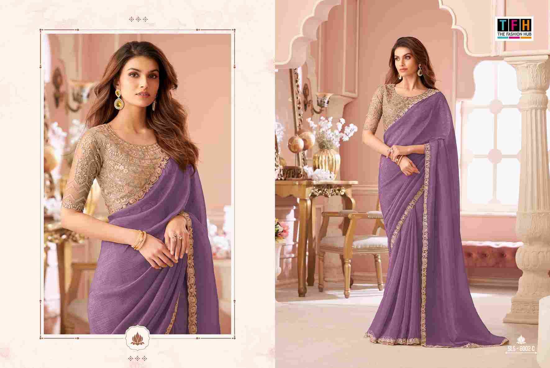 Salsa Style 8002 Colours By TFH 8002-A To 8002-F Series Indian Traditional Wear Collection Beautiful Stylish Fancy Colorful Party Wear & Occasional Wear Georgette Sarees At Wholesale Price