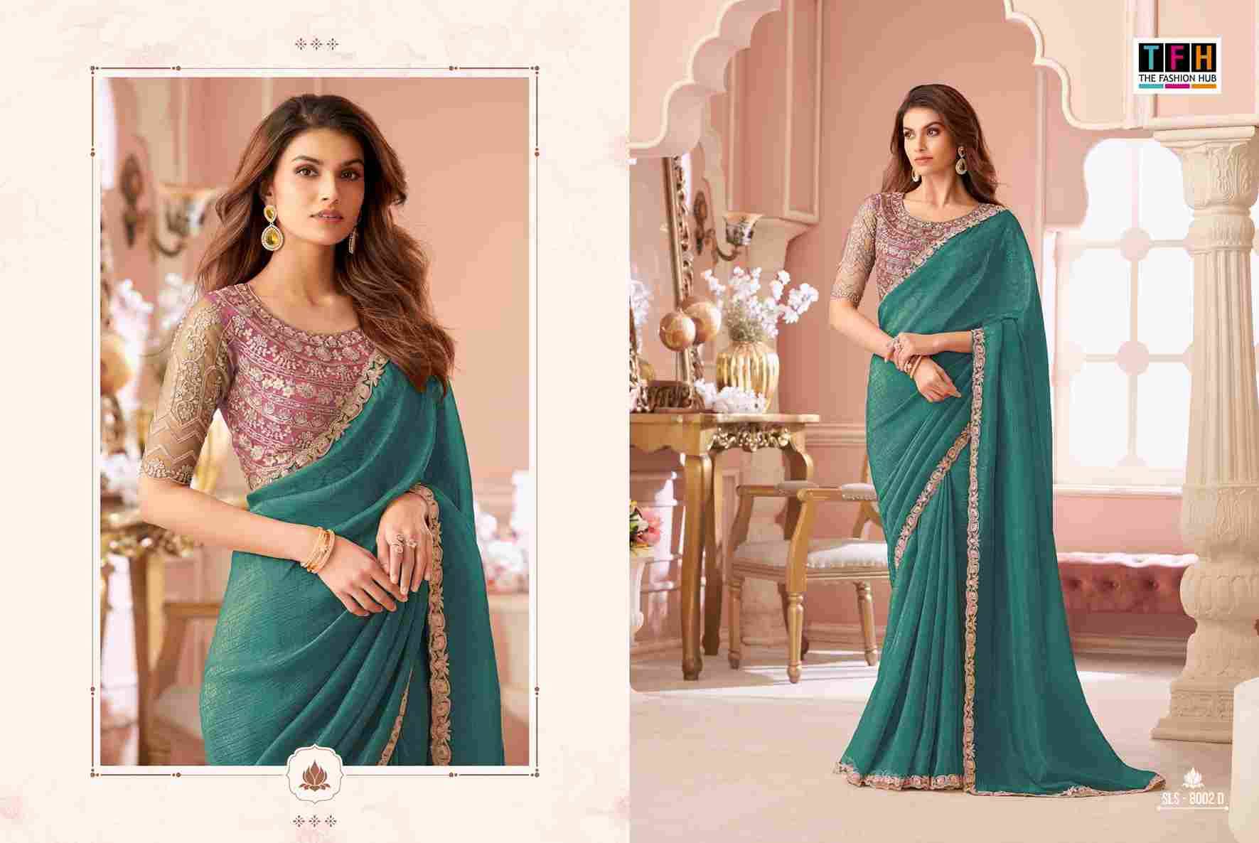 Salsa Style 8002 Colours By TFH 8002-A To 8002-F Series Indian Traditional Wear Collection Beautiful Stylish Fancy Colorful Party Wear & Occasional Wear Georgette Sarees At Wholesale Price