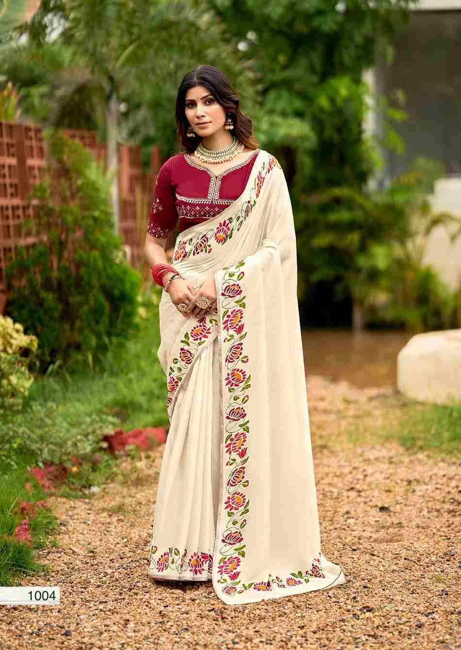 Korial By Sr 1001 To 1005 Series Indian Traditional Wear Collection Beautiful Stylish Fancy Colorful Party Wear & Occasional Wear Fancy Sarees At Wholesale Price