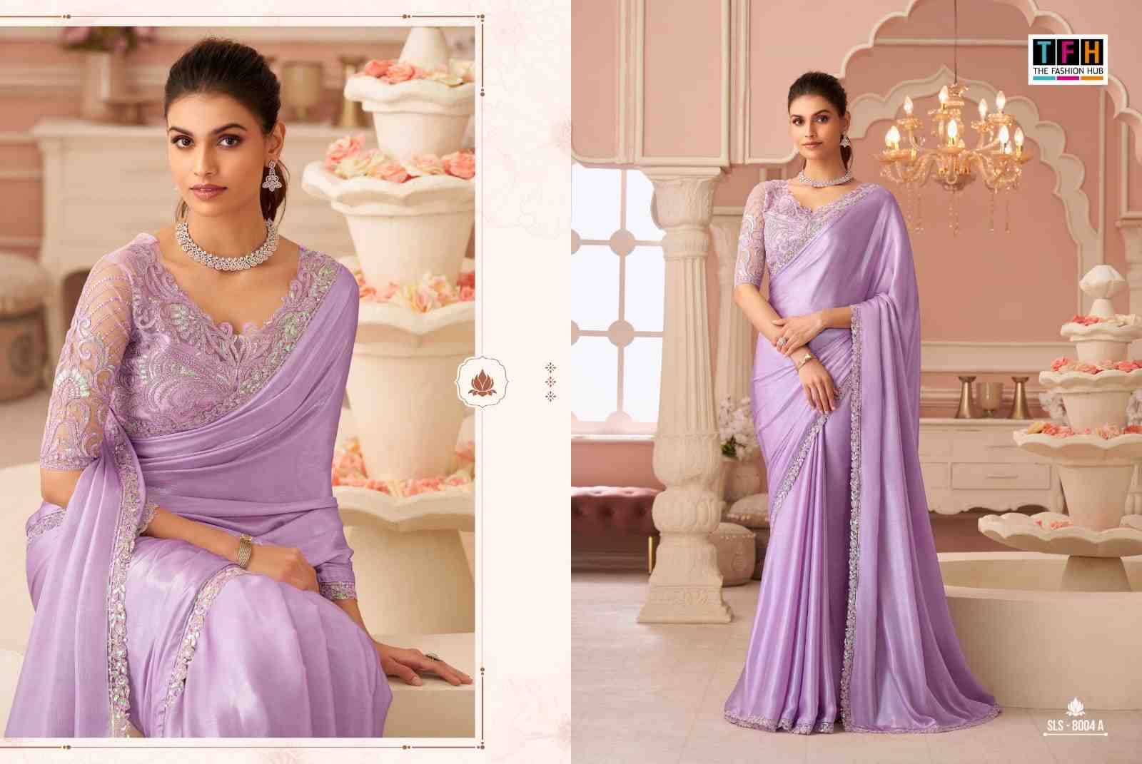 Salsa Style 8004 Colours By TFH 8004-A To 8004-F Series Indian Traditional Wear Collection Beautiful Stylish Fancy Colorful Party Wear & Occasional Wear Chiffon Sarees At Wholesale Price