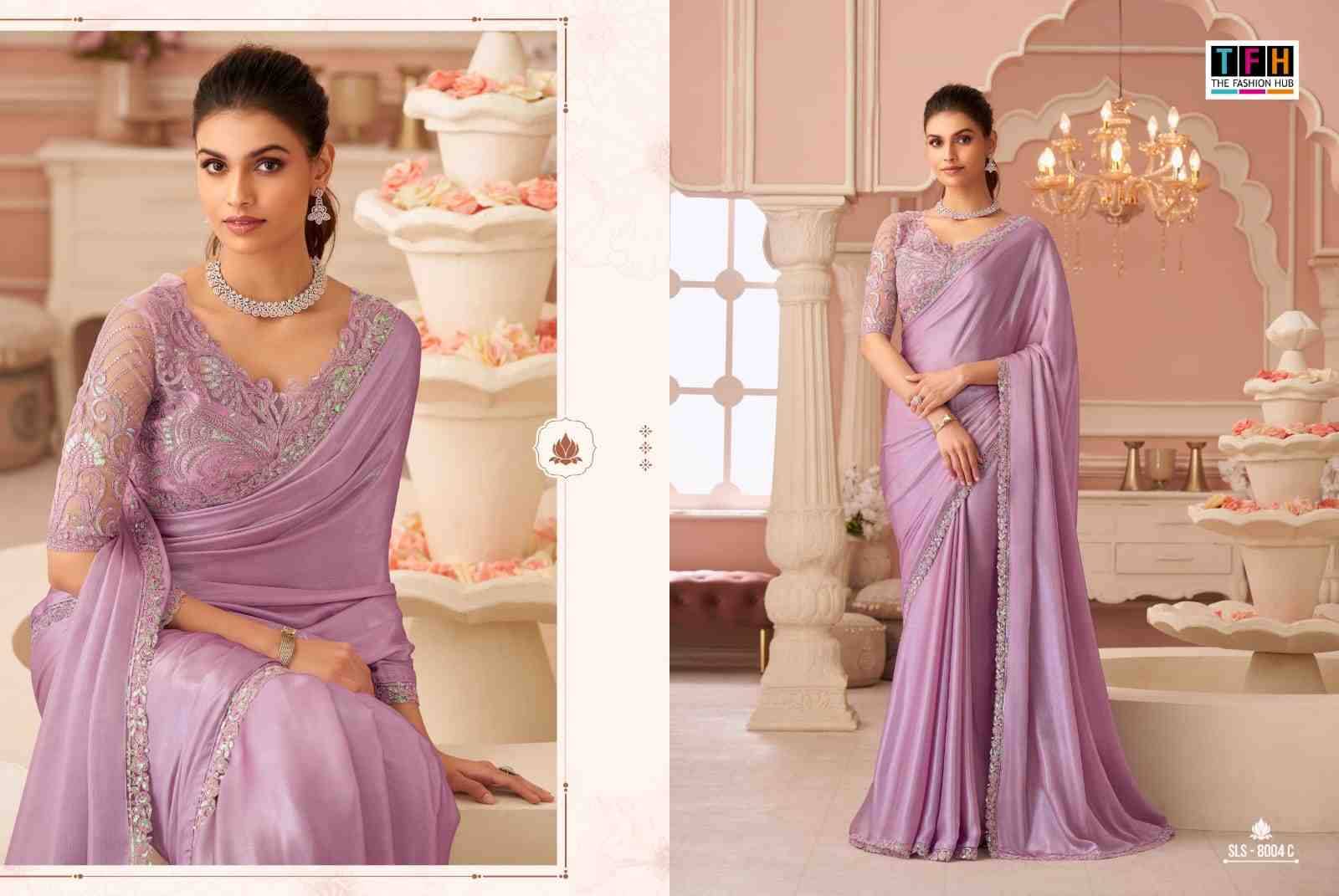 Salsa Style 8004 Colours By TFH 8004-A To 8004-F Series Indian Traditional Wear Collection Beautiful Stylish Fancy Colorful Party Wear & Occasional Wear Chiffon Sarees At Wholesale Price