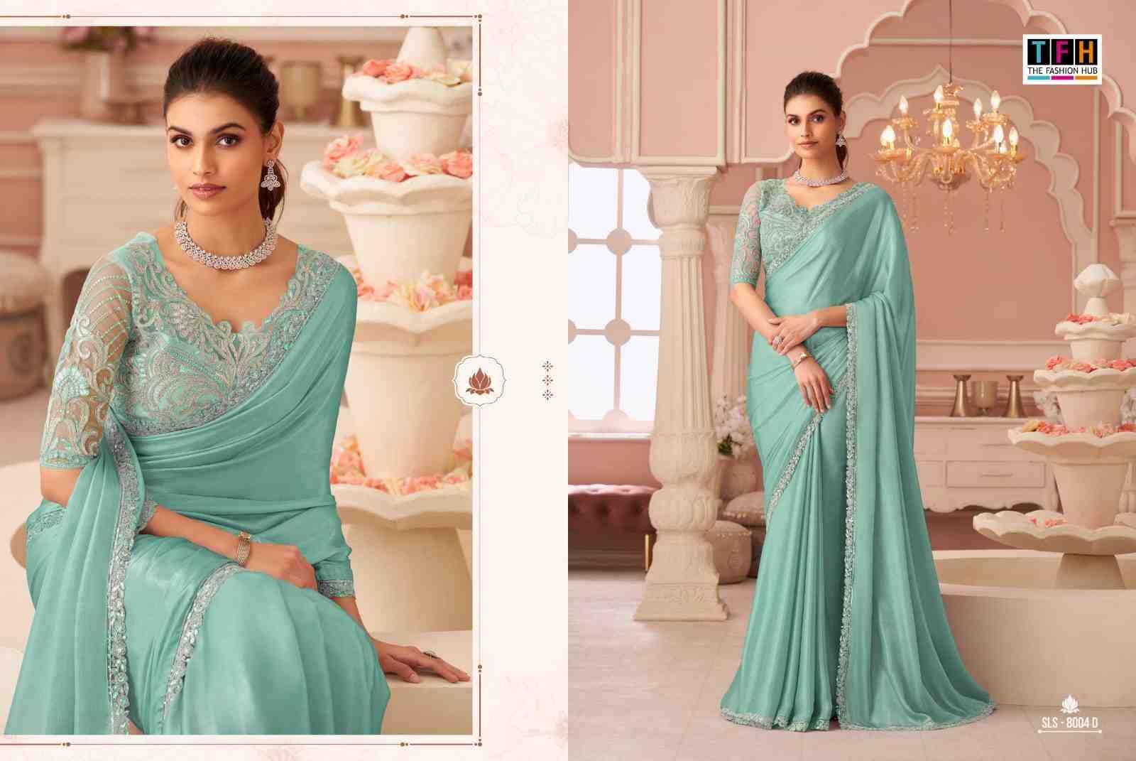 Salsa Style 8004 Colours By TFH 8004-A To 8004-F Series Indian Traditional Wear Collection Beautiful Stylish Fancy Colorful Party Wear & Occasional Wear Chiffon Sarees At Wholesale Price