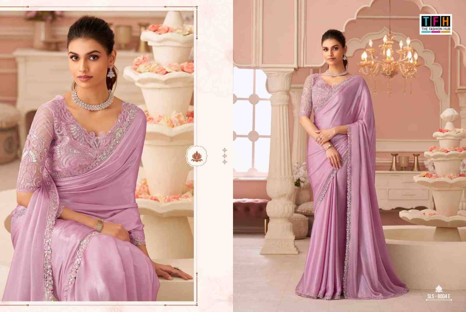 Salsa Style 8004 Colours By TFH 8004-A To 8004-F Series Indian Traditional Wear Collection Beautiful Stylish Fancy Colorful Party Wear & Occasional Wear Chiffon Sarees At Wholesale Price