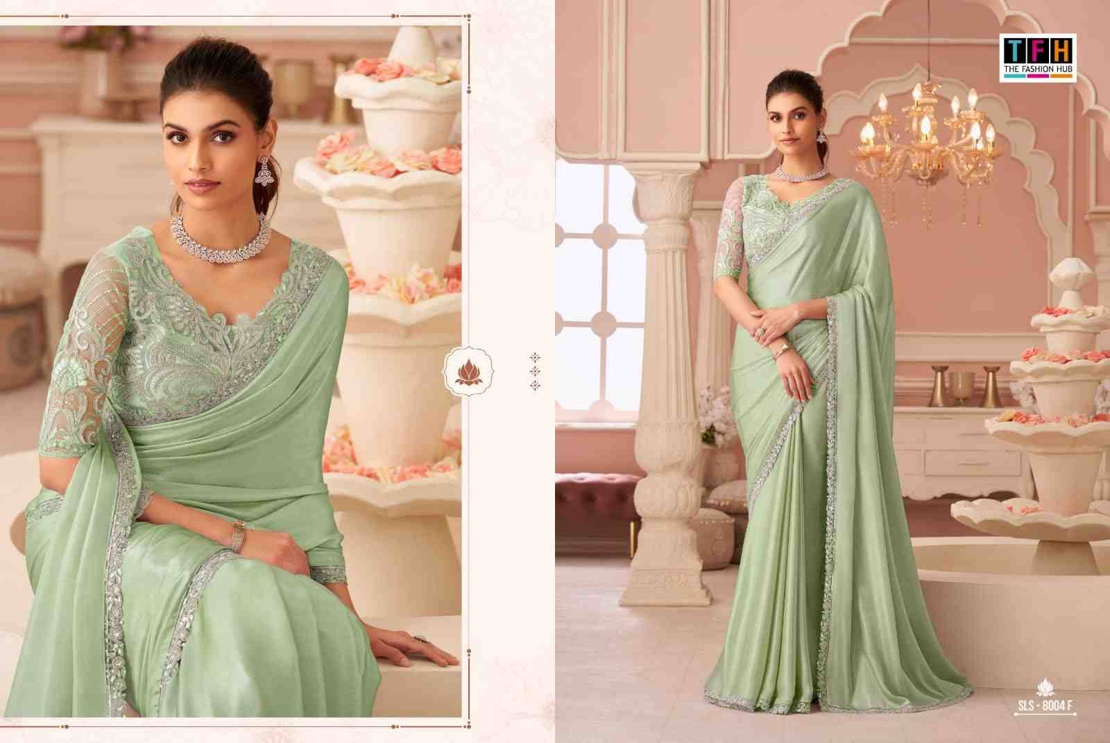 Salsa Style 8004 Colours By TFH 8004-A To 8004-F Series Indian Traditional Wear Collection Beautiful Stylish Fancy Colorful Party Wear & Occasional Wear Chiffon Sarees At Wholesale Price