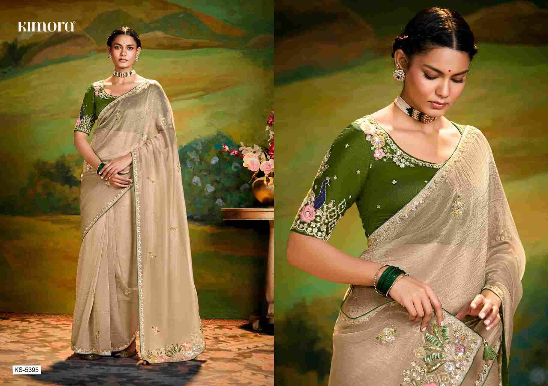 Kajal 5395 Colours By Kimora Fashion 5395 To 5395-D Series Indian Traditional Wear Collection Beautiful Stylish Fancy Colorful Party Wear & Occasional Wear Organza Sarees At Wholesale Price