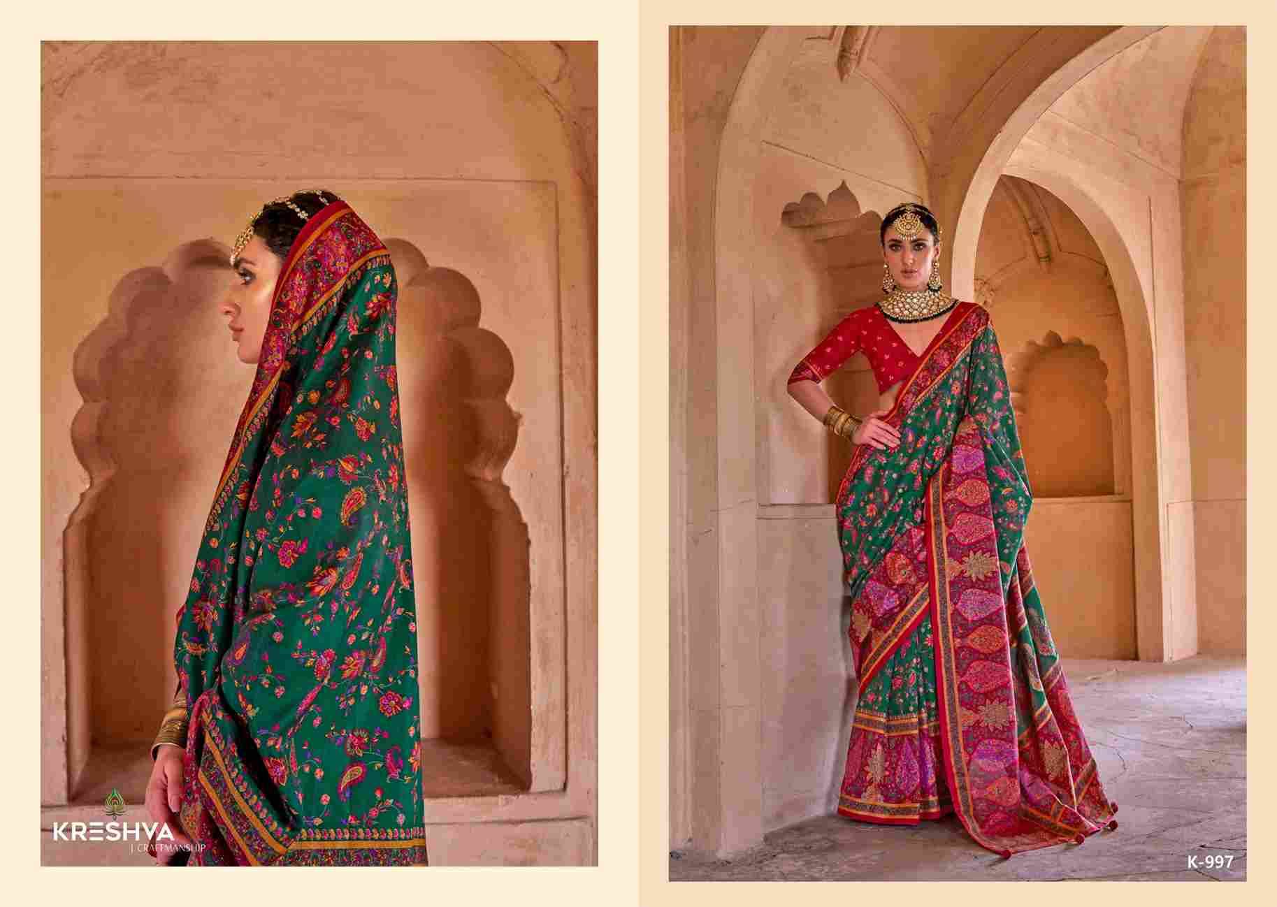 Priyatama By Kreshva 981 To 986 Series Indian Traditional Wear Collection Beautiful Stylish Fancy Colorful Party Wear & Occasional Wear Silk Sarees At Wholesale Price