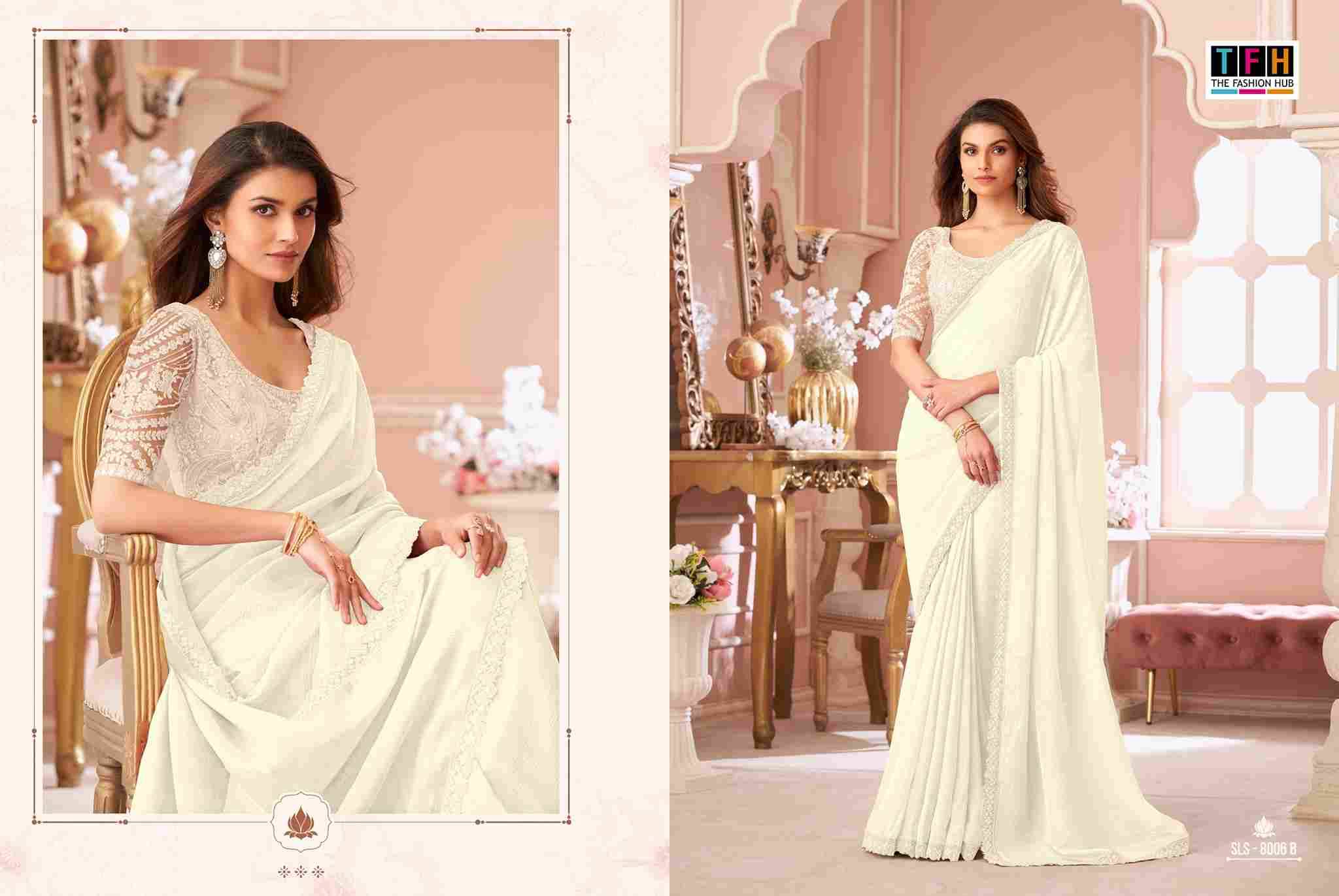 Salsa Style 8006 Colours By TFH 8006-A To 8006-F Series Indian Traditional Wear Collection Beautiful Stylish Fancy Colorful Party Wear & Occasional Wear Georgette Sarees At Wholesale Price