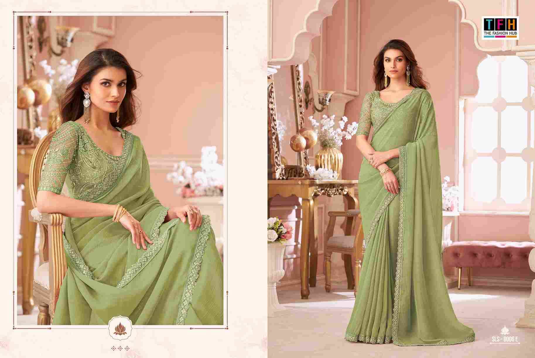 Salsa Style 8006 Colours By TFH 8006-A To 8006-F Series Indian Traditional Wear Collection Beautiful Stylish Fancy Colorful Party Wear & Occasional Wear Georgette Sarees At Wholesale Price