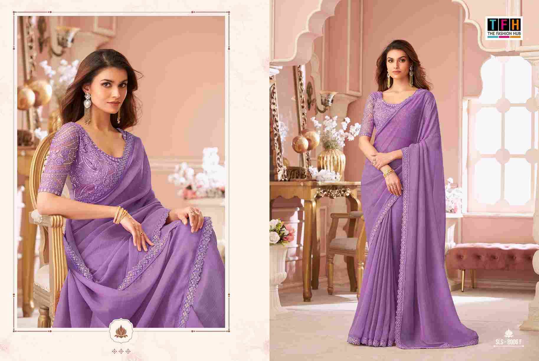 Salsa Style 8006 Colours By TFH 8006-A To 8006-F Series Indian Traditional Wear Collection Beautiful Stylish Fancy Colorful Party Wear & Occasional Wear Georgette Sarees At Wholesale Price