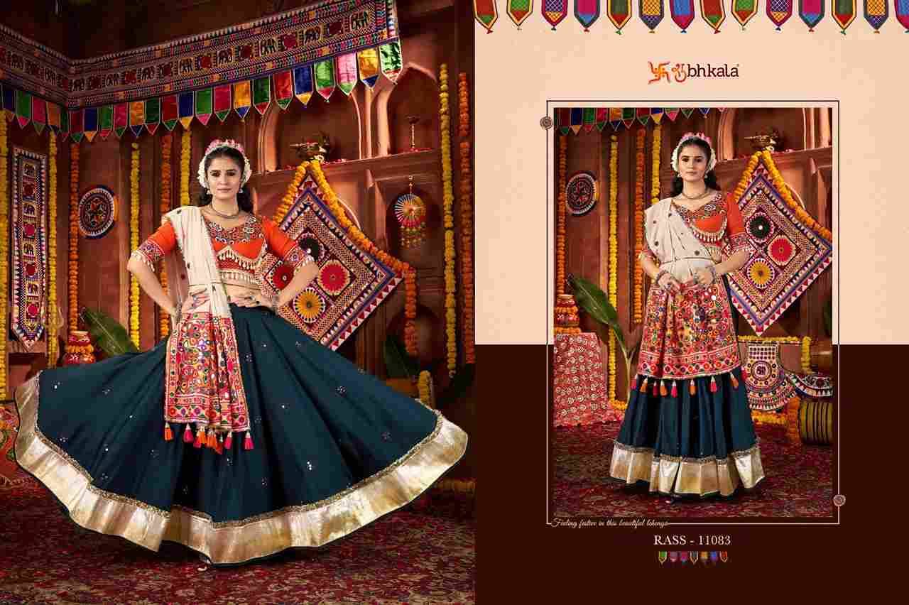 Raas Vol-27 By Shubhkala 11081 To 11087 Series Navratri Wear Collection Beautiful Stylish Colorful Fancy Party Wear & Occasional Wear Viscose Cotton Lehengas At Wholesale Price