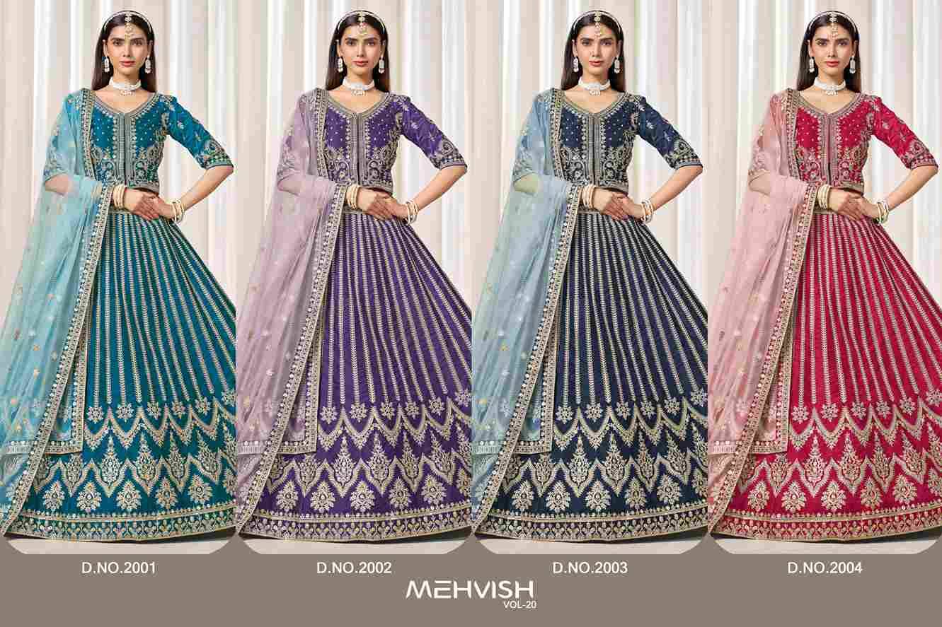 Mehvish Vol-20 By Fashid Wholesale 2001 To 2004 Series Designer Beautiful Collection Occasional Wear & Party Wear Art Silk Lehengas At Wholesale Price