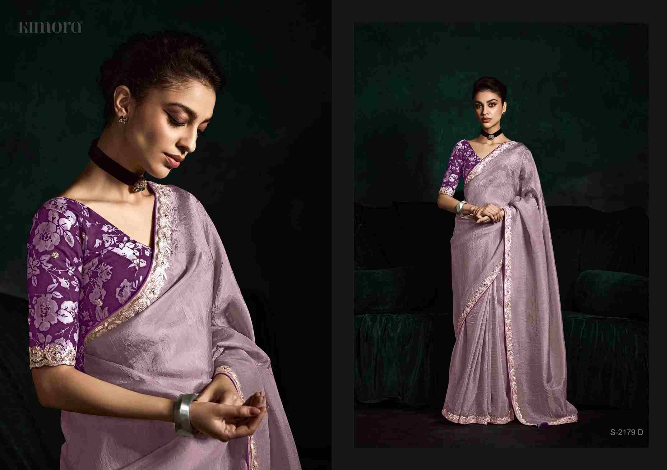 Rangat 2179 By Kimora Fashion 2179 To 2179-D Series Indian Traditional Wear Collection Beautiful Stylish Fancy Colorful Party Wear & Occasional Wear Organza Sarees At Wholesale Price