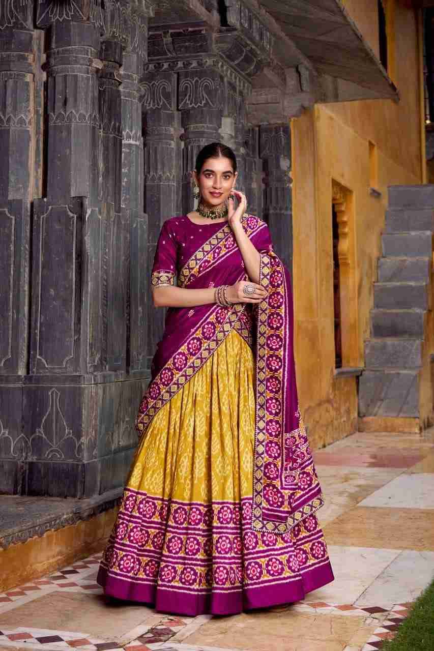 Vasaavi By Fashid Wholesale 1246-A To 1246-D Series Designer Beautiful Collection Occasional Wear & Party Wear Tussar Silk Lehengas At Wholesale Price