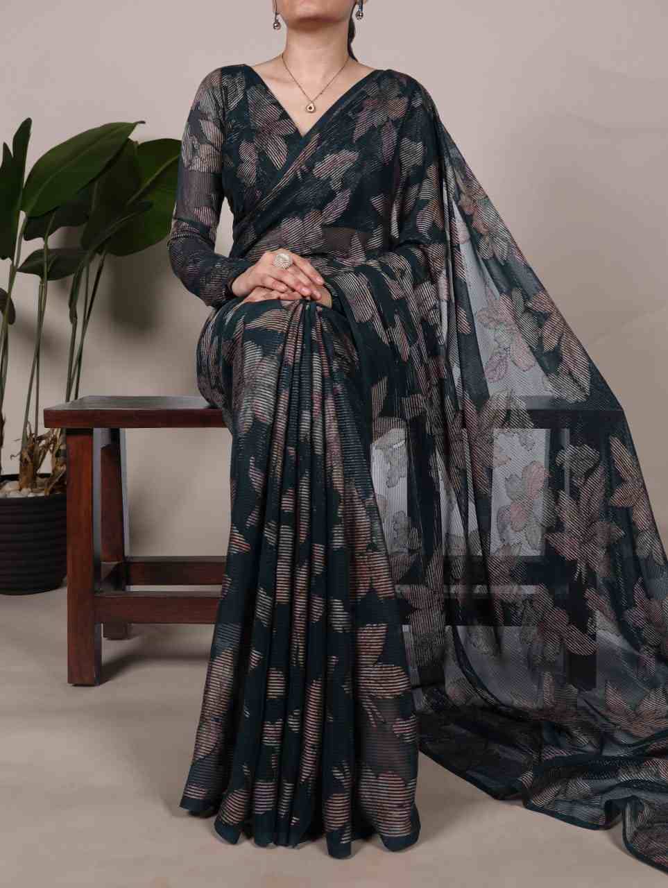 Alara By Fashid Wholesale 7052-A To 7052-D Series Indian Traditional Wear Collection Beautiful Stylish Fancy Colorful Party Wear & Occasional Wear Brasso Sarees At Wholesale Price
