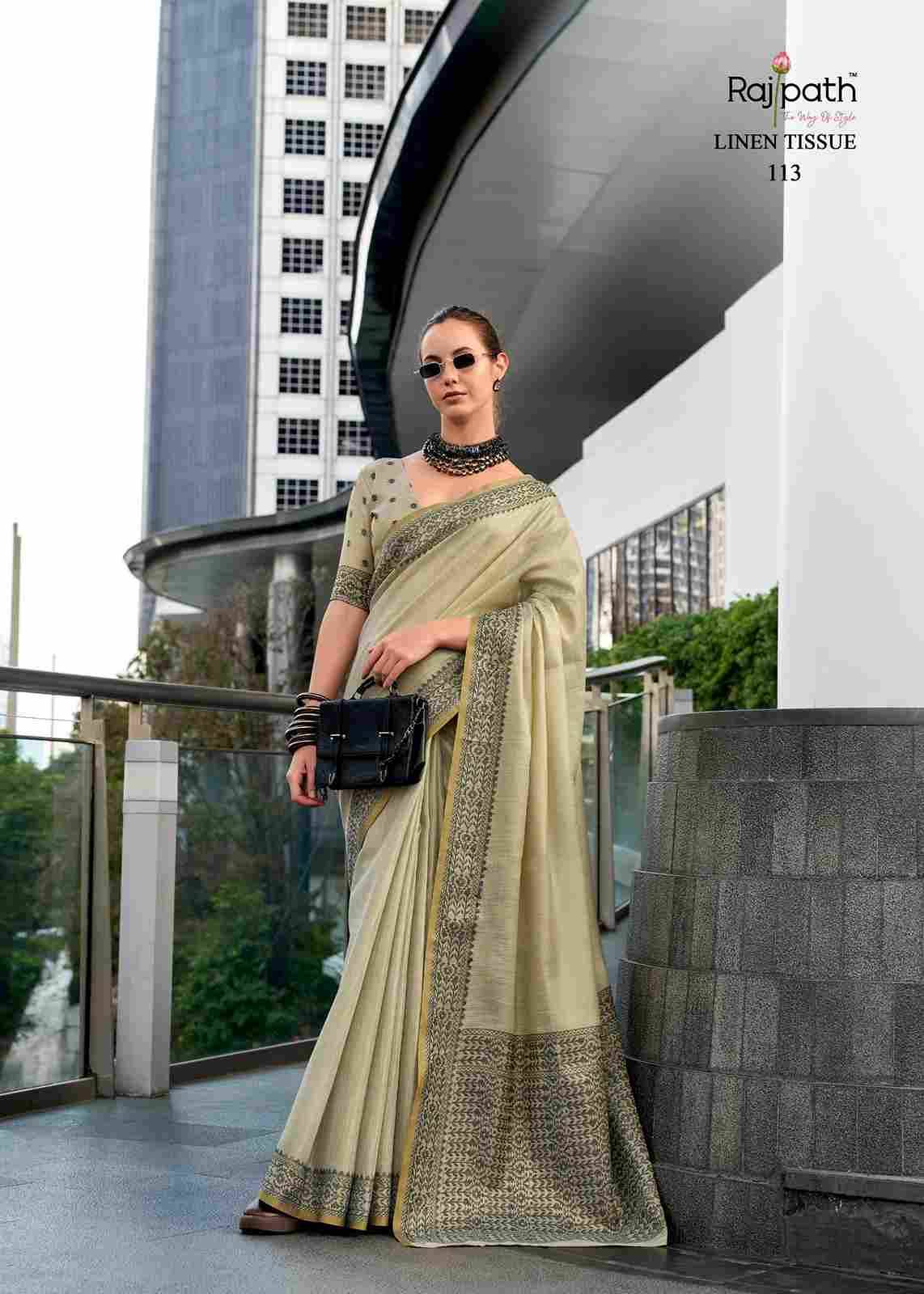 Blackberry By Rajpath 113 To 118 Series Indian Traditional Wear Collection Beautiful Stylish Fancy Colorful Party Wear & Occasional Wear Tissue Linen Sarees At Wholesale Price