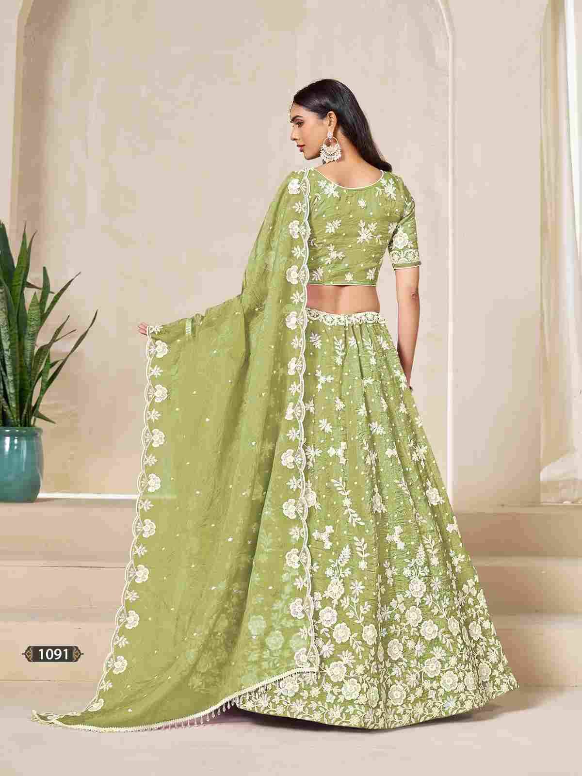 Mehvish Vol-19 By Fashid Wholesale 1091 To 1094 Series Designer Beautiful Collection Occasional Wear & Party Wear Organza Lehengas At Wholesale Price