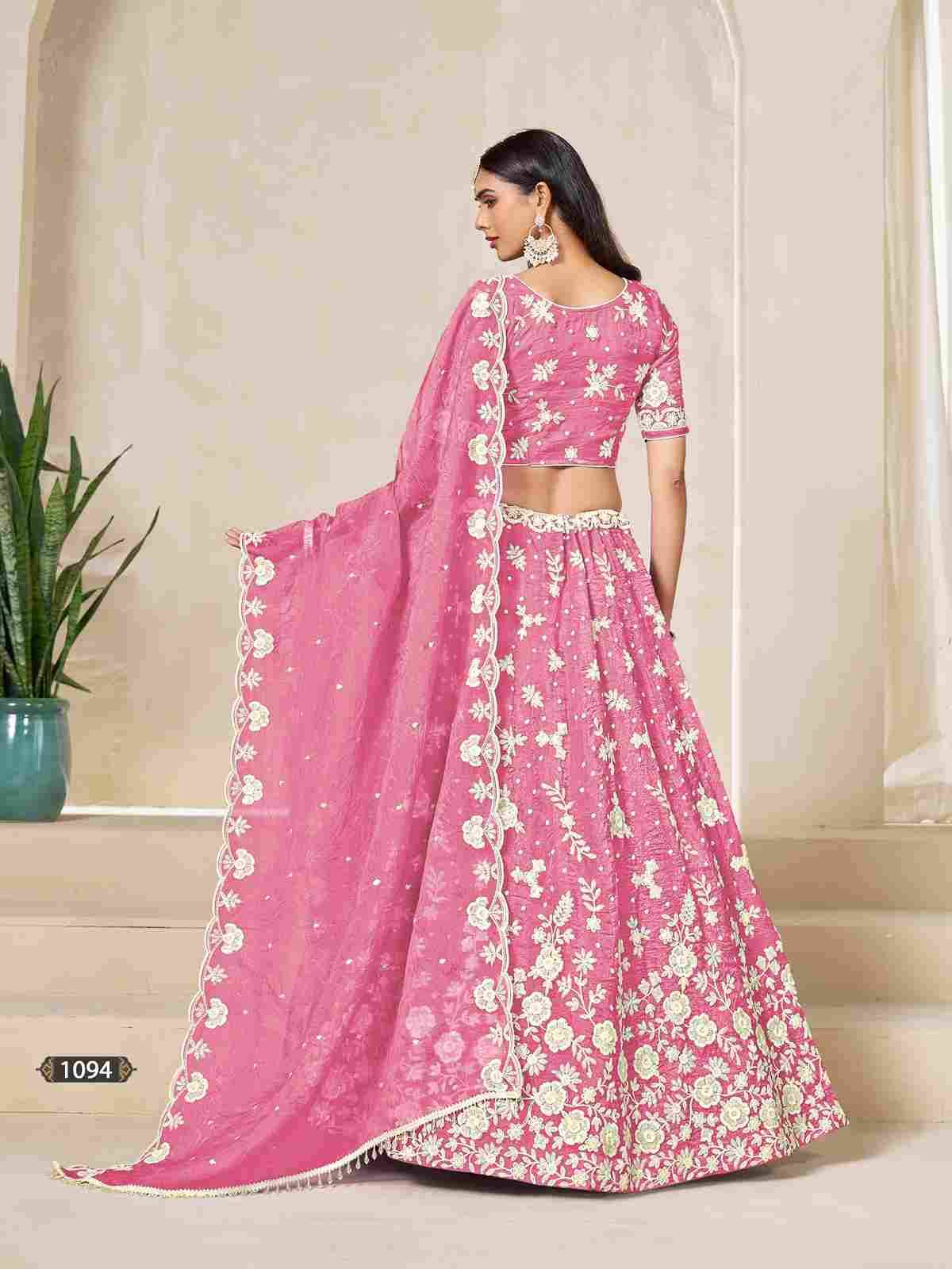 Mehvish Vol-19 By Fashid Wholesale 1091 To 1094 Series Designer Beautiful Collection Occasional Wear & Party Wear Organza Lehengas At Wholesale Price
