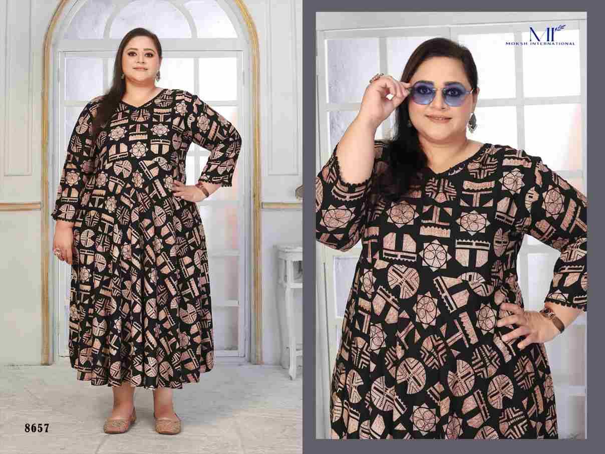 Plus Size Color Vol-1 By Moksh International 8657 To 8660 Series Beautiful Stylish Fancy Colorful Casual Wear & Ethnic Wear Heavy Rayon Kurtis At Wholesale Price
