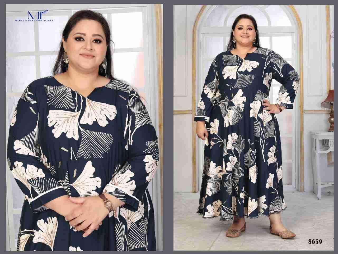 Plus Size Color Vol-1 By Moksh International 8657 To 8660 Series Beautiful Stylish Fancy Colorful Casual Wear & Ethnic Wear Heavy Rayon Kurtis At Wholesale Price