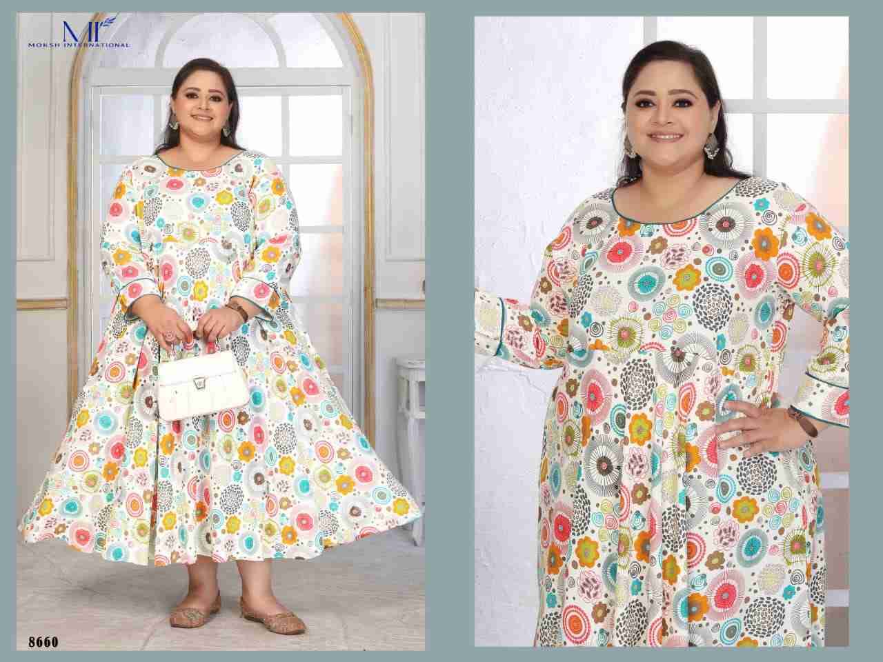 Plus Size Color Vol-1 By Moksh International 8657 To 8660 Series Beautiful Stylish Fancy Colorful Casual Wear & Ethnic Wear Heavy Rayon Kurtis At Wholesale Price