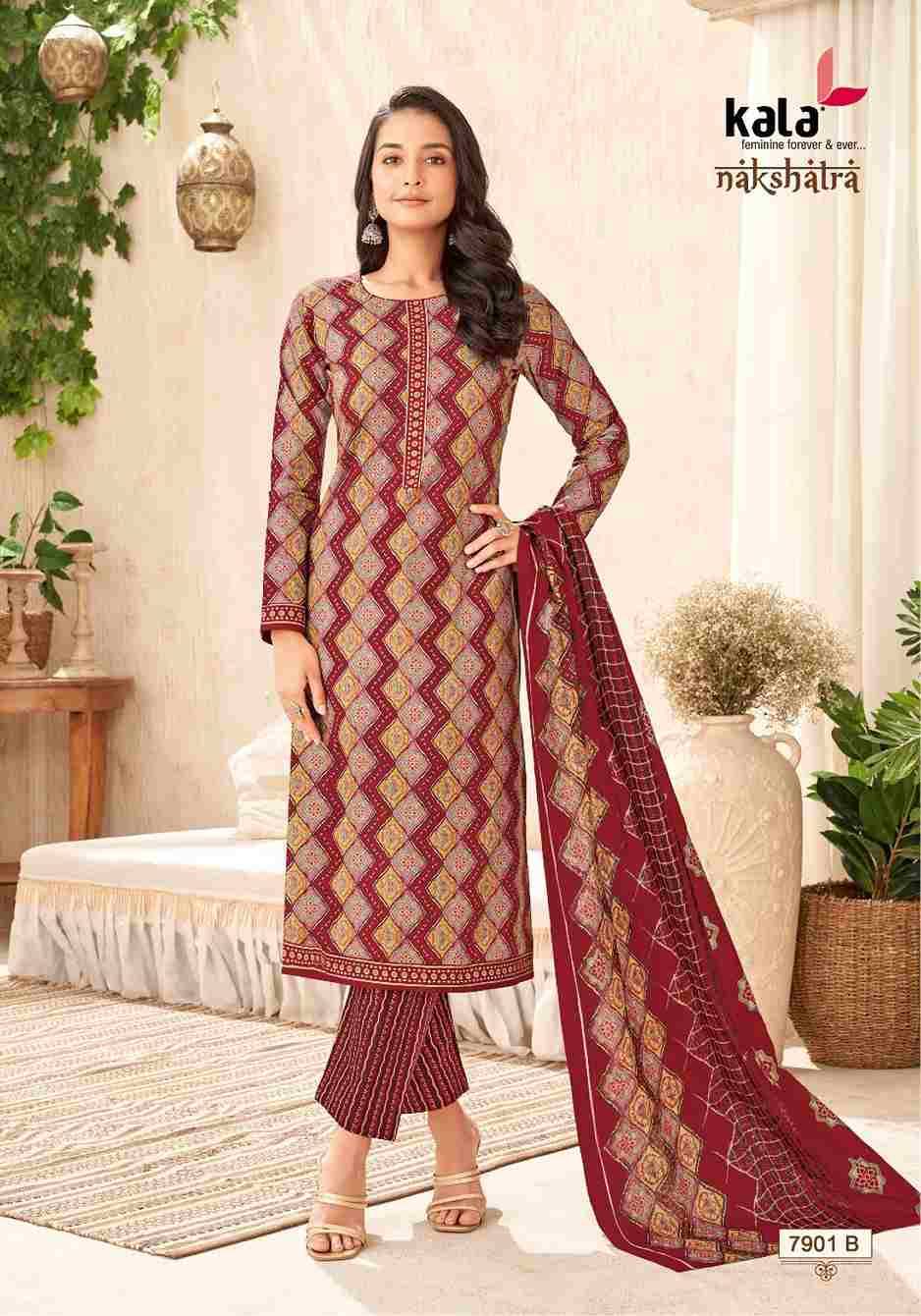 Nakshatra Vol-4 By Kala 7901-B To 7912-B Series Beautiful Festive Suits Colorful Stylish Fancy Casual Wear & Ethnic Wear Pure Cotton Print Dresses At Wholesale Price