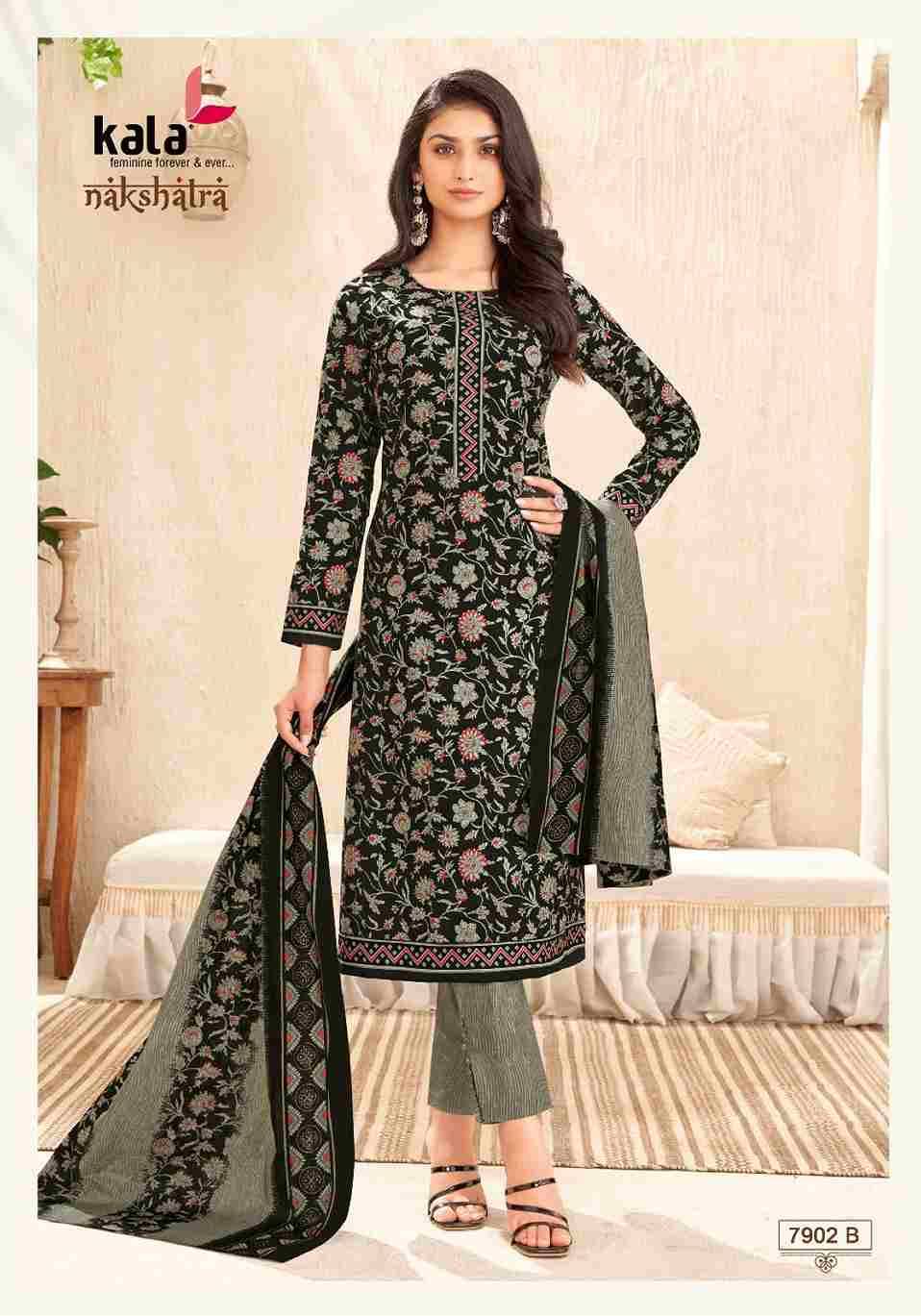 Nakshatra Vol-4 By Kala 7901-B To 7912-B Series Beautiful Festive Suits Colorful Stylish Fancy Casual Wear & Ethnic Wear Pure Cotton Print Dresses At Wholesale Price