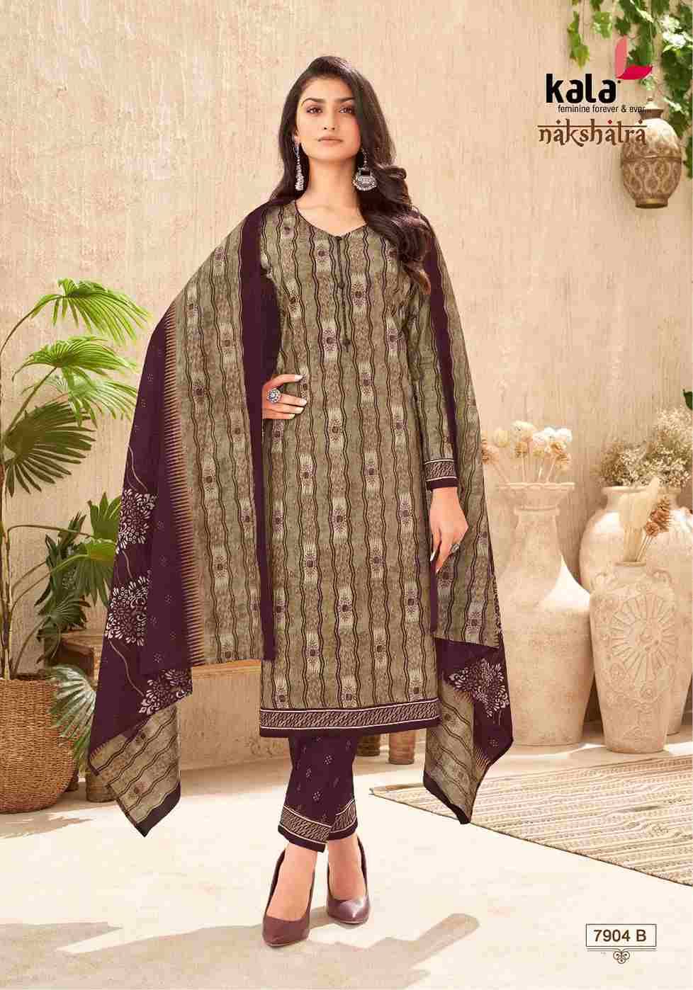 Nakshatra Vol-4 By Kala 7901-B To 7912-B Series Beautiful Festive Suits Colorful Stylish Fancy Casual Wear & Ethnic Wear Pure Cotton Print Dresses At Wholesale Price