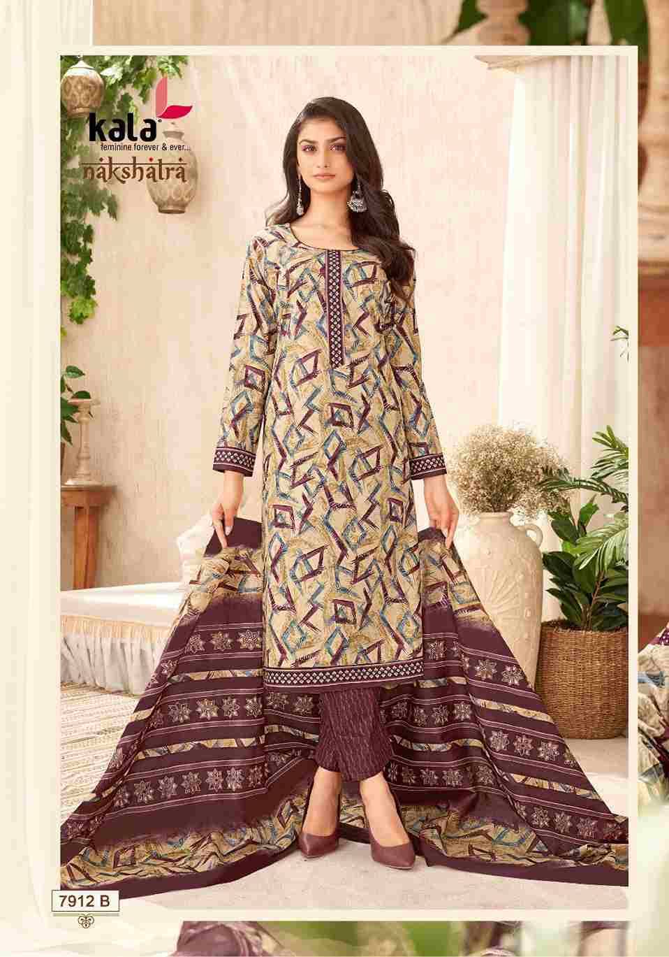 Nakshatra Vol-4 By Kala 7901-B To 7912-B Series Beautiful Festive Suits Colorful Stylish Fancy Casual Wear & Ethnic Wear Pure Cotton Print Dresses At Wholesale Price