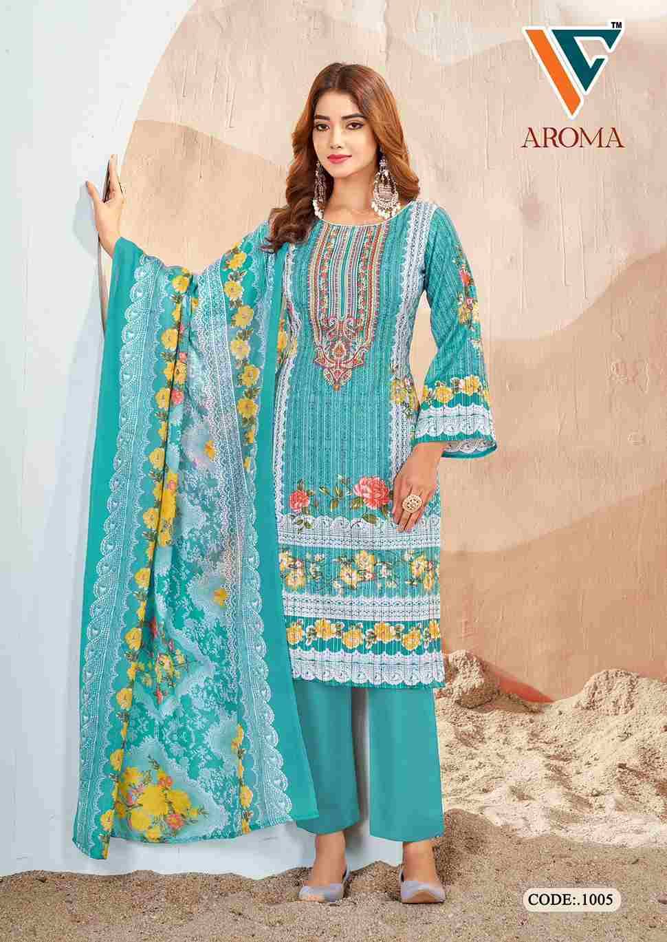 Aroma Vol-1 By Vandana Creation 1001 To 1008 Series Beautiful Festive Suits Stylish Fancy Colorful Casual Wear & Ethnic Wear Cotton Print Dresses At Wholesale Price