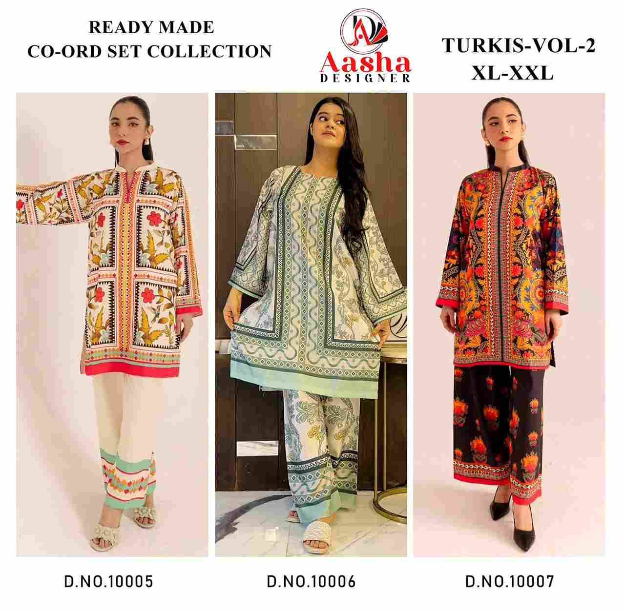Turkis Vol-2 By Aasha Designer 10005 To 10007 Series Designer Stylish Fancy Colorful Beautiful Casual Wear & Ethnic Wear Modal Satin Co-Ords At Wholesale Price