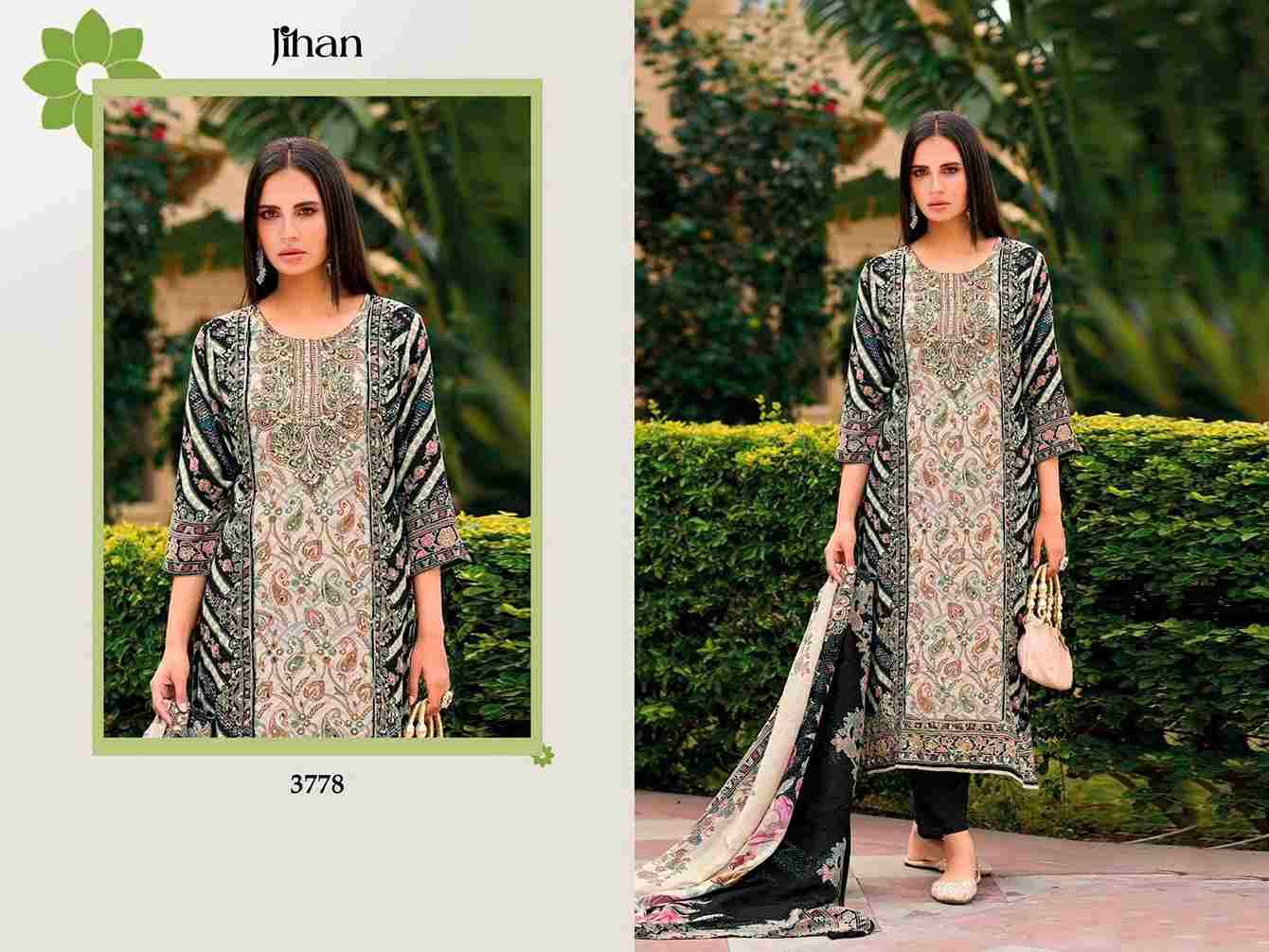 Jihan 3778 Colours By Jihan 3778 To 3778-A Series Beautiful Pakistani Suits Colorful Stylish Fancy Casual Wear & Ethnic Wear Pure Viscose Muslin Dresses At Wholesale Price