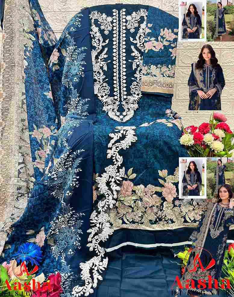Aasha 1170 Colours By Aasha Designer 1170-A To 1170-B Series Pakistani Suits Beautiful Fancy Colorful Stylish Party Wear & Occasional Wear Pure Cotton Embroidery Dresses At Wholesale Price