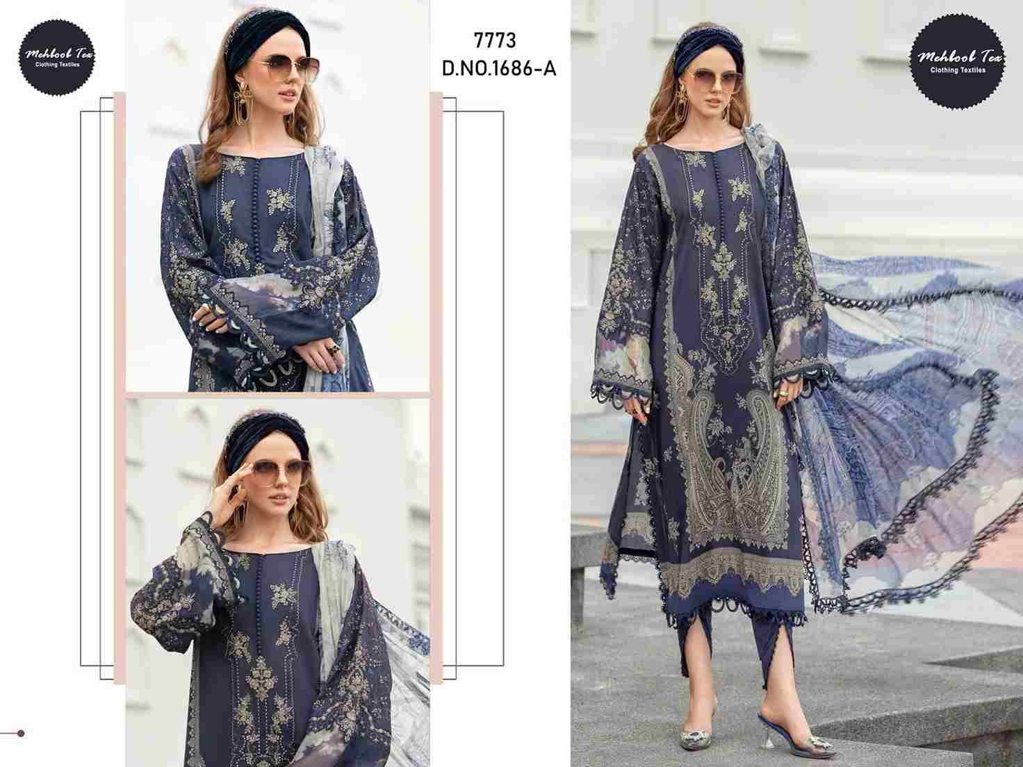 Mehboob Tex Hit Design 1686 Colours By Mehboob Tex 1686-A To 1686-C Series Beautiful Pakistani Suits Stylish Fancy Colorful Party Wear & Occasional Wear Pure Cotton Dresses At Wholesale Price