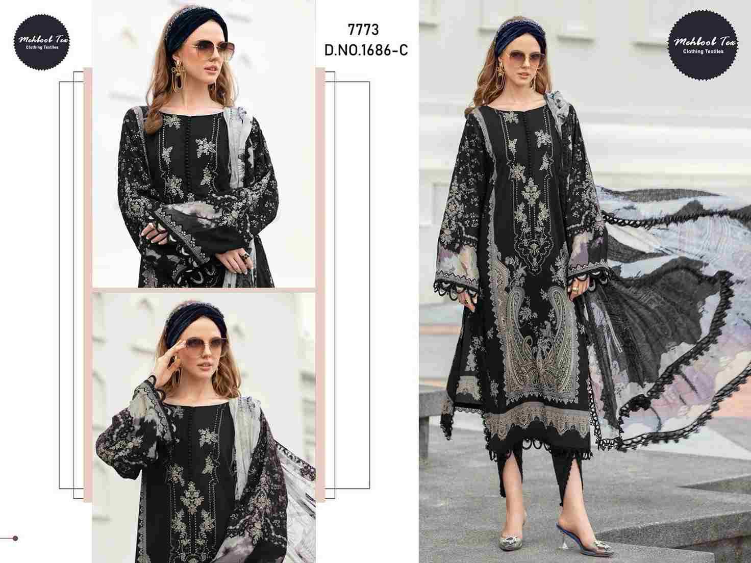 Mehboob Tex Hit Design 1686 Colours By Mehboob Tex 1686-A To 1686-C Series Beautiful Pakistani Suits Stylish Fancy Colorful Party Wear & Occasional Wear Pure Cotton Dresses At Wholesale Price