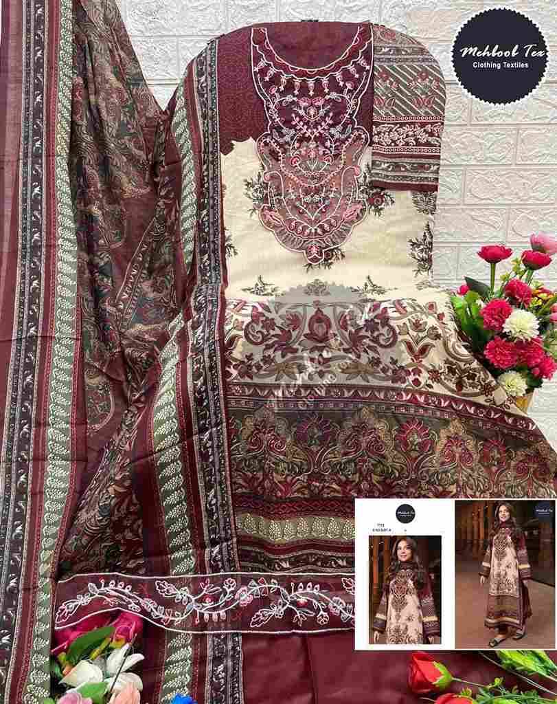 Mehboob Tex Hit Design 1687 Colours By Mehboob Tex 1687-A To 1687-C Series Beautiful Pakistani Suits Stylish Fancy Colorful Party Wear & Occasional Wear Pure Cotton Dresses At Wholesale Price