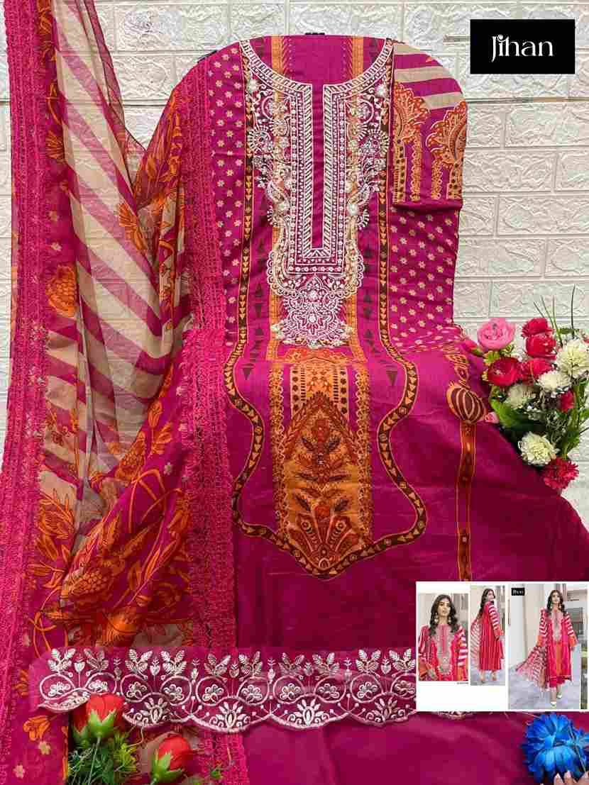 Jihan Hit Design 3768 By Jihan Beautiful Stylish Pakistani Suits Fancy Colorful Casual Wear & Ethnic Wear & Ready To Wear Pure Lawn Cotton Print With Embroidery Dresses At Wholesale Price